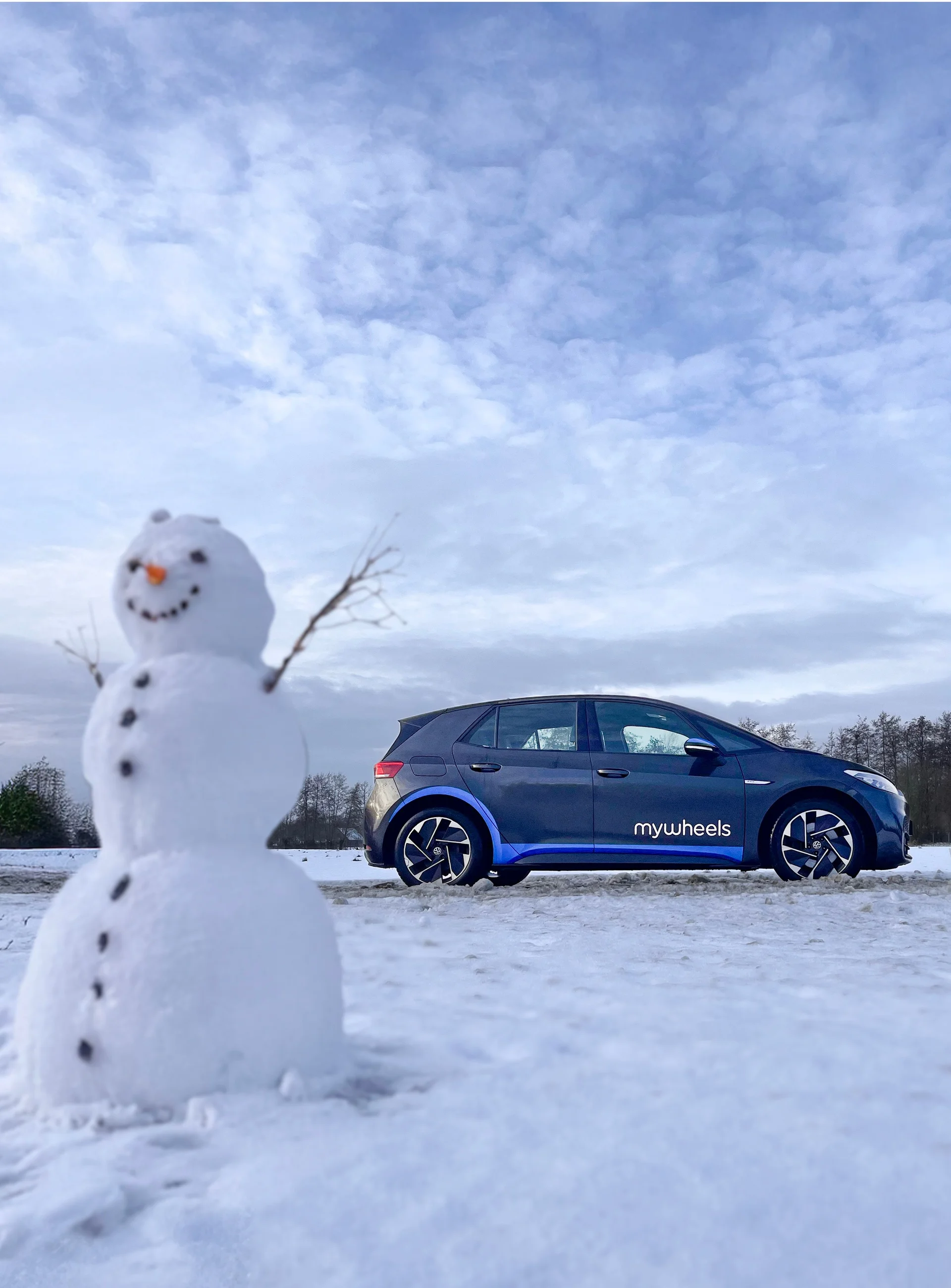 MyWheels auto in de sneeuw