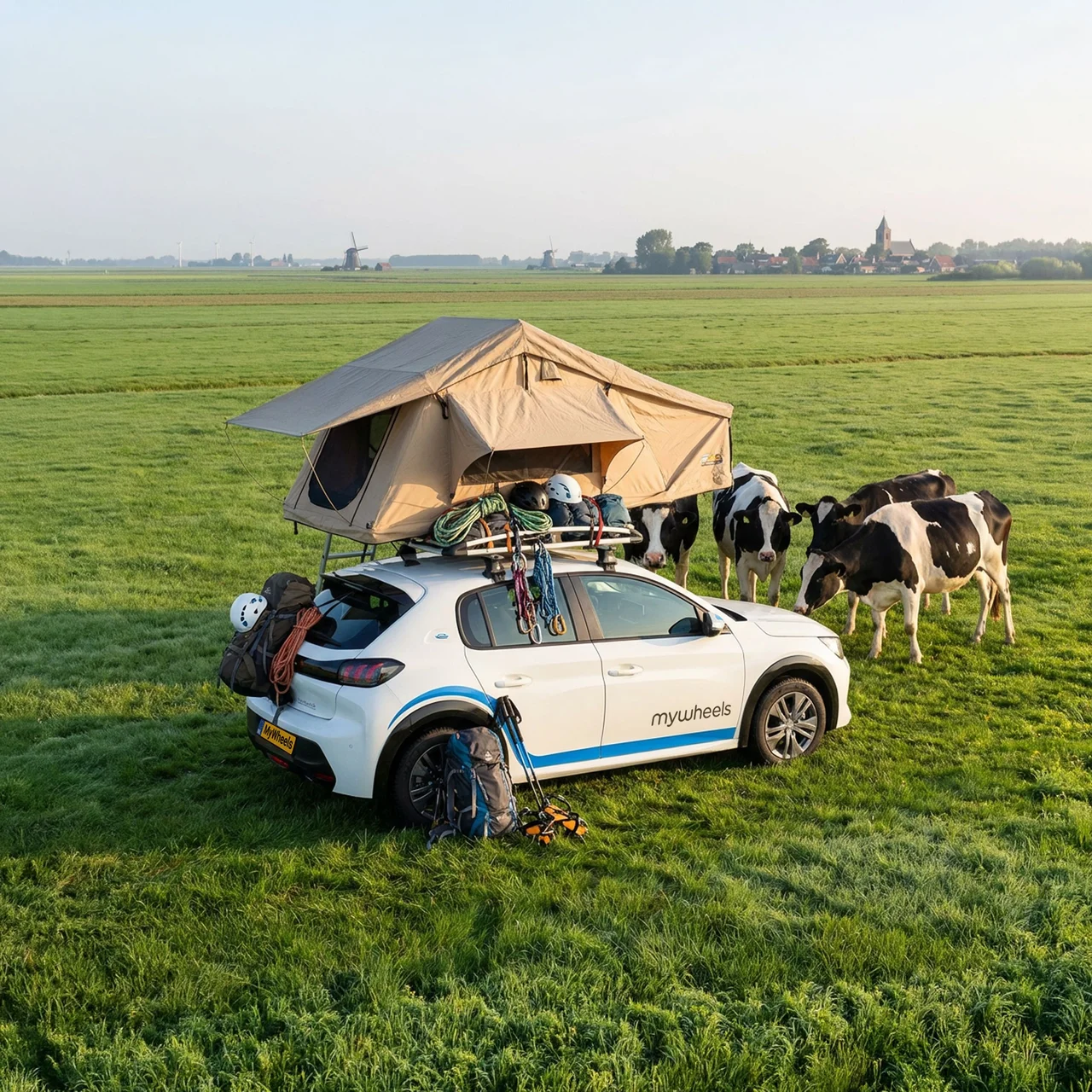 Deelauto op kampeertrip 